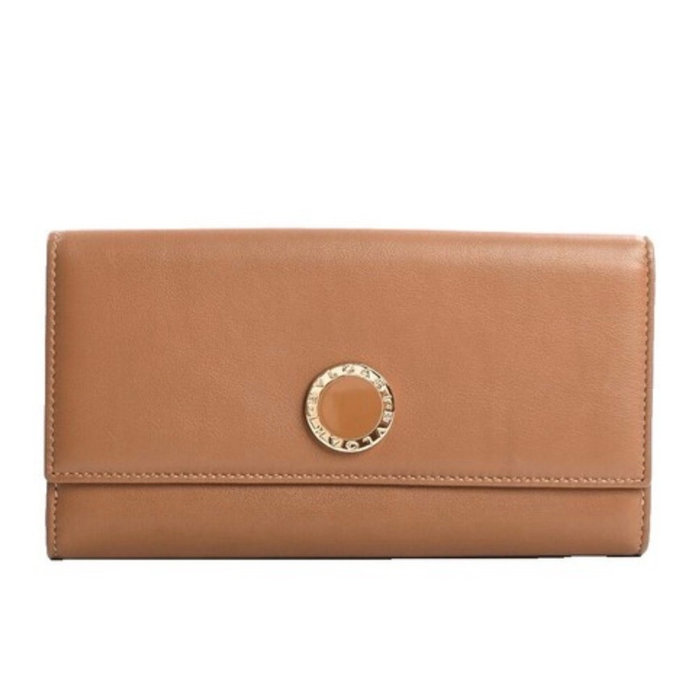Bvlgari Tan Leather Continental Wallet
